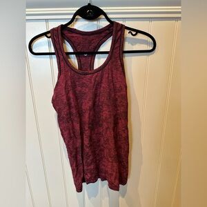 LULU-LEMON ATHLETICA Ladies Women’s Girls Size 4 Burgandy Racerback Top